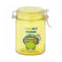 Buy Toadally Stoned 22oz airtight glass stash jar with clasp in yellow—fast shipping from Honeybee Herb