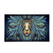 top view of tribal lion glass rolling tray — smooth surface — fast shipping from honeybee herb