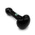 Black frit glass spoon pipe by USA Made Glassworks, 4 inches long.