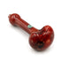 Red USA Made Glassworks Frit handpipe, 4-inch glass spoon pipe.