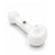 White USA Made Glassworks Frit Handpipe, glass spoon pipe.