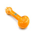 Orange frit spoon pipe by USA Made Glassworks, 4 inches long.