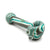4-inch Glacier Mint Linework glass hand pipe by USA Made Glassworks.