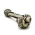 USA Made Glassworks Linework 4-inch glass hand pipe in Mint Tempest.