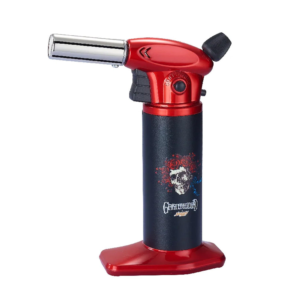 Vulcan Red Grateful Dead Torch – premium boxed edition refillable lighter with official Grateful Dead artwork