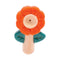 Wacky Bowlz Orange Flower Ceramic Pipe in retail packaging 