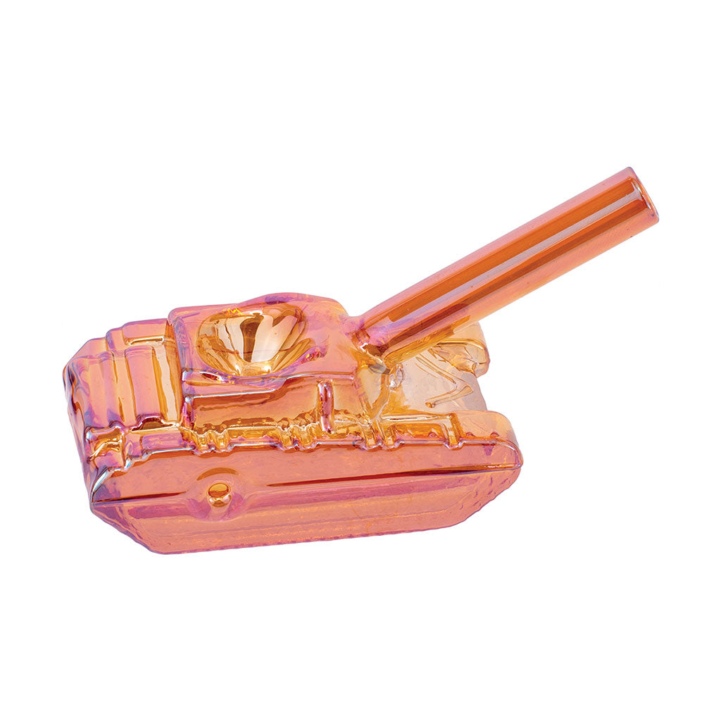 Red War Tank Hand Pipe – artistic glass smoking pipe for smokers