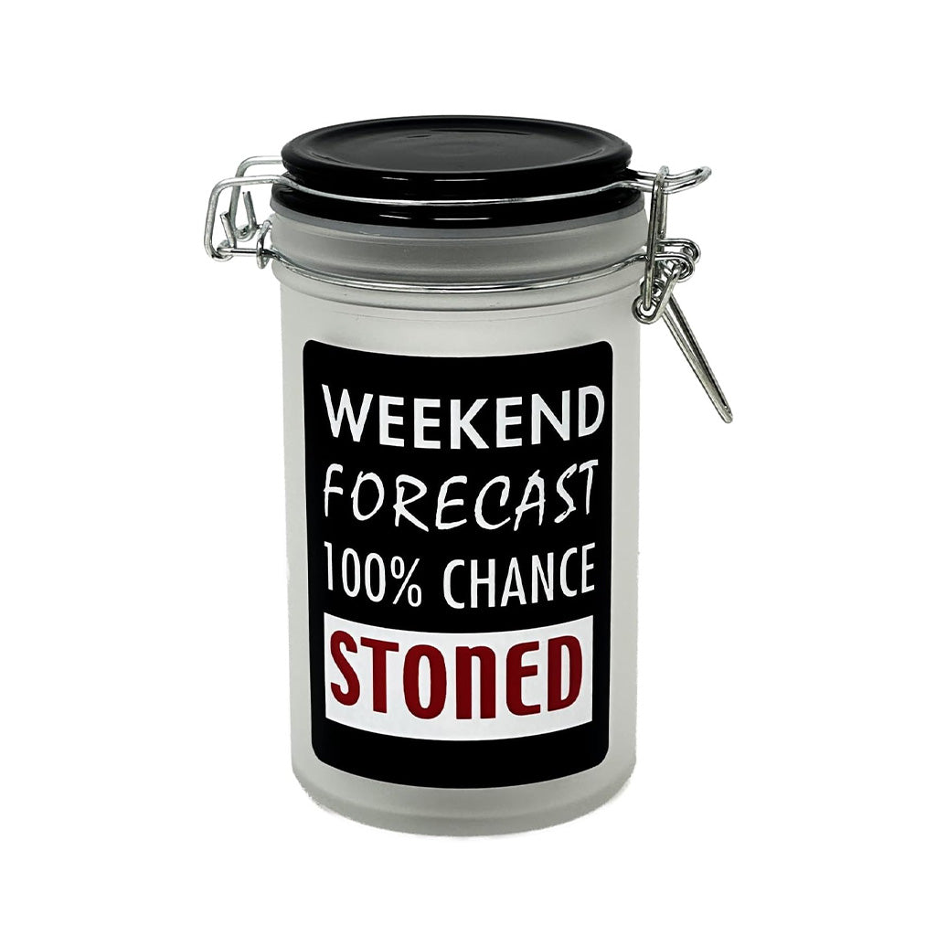 6-Inch Tall Weekend Forecast Sealed Stash Jar Available At Honeybee Herb 