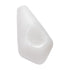 White diamond-shaped glass hand pipe, compact and portable—shop now.
