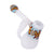 white glass bubbler featuring colorful wig wag swirl, durable handcrafted glass pipe for smooth hits, buy online at honeybee herb