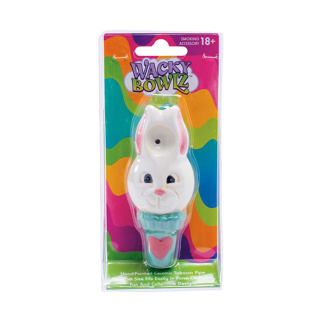 White Rabbit ceramic pipe in retail packaging—buy online at Honeybee Herb with fast, discreet shipping. 