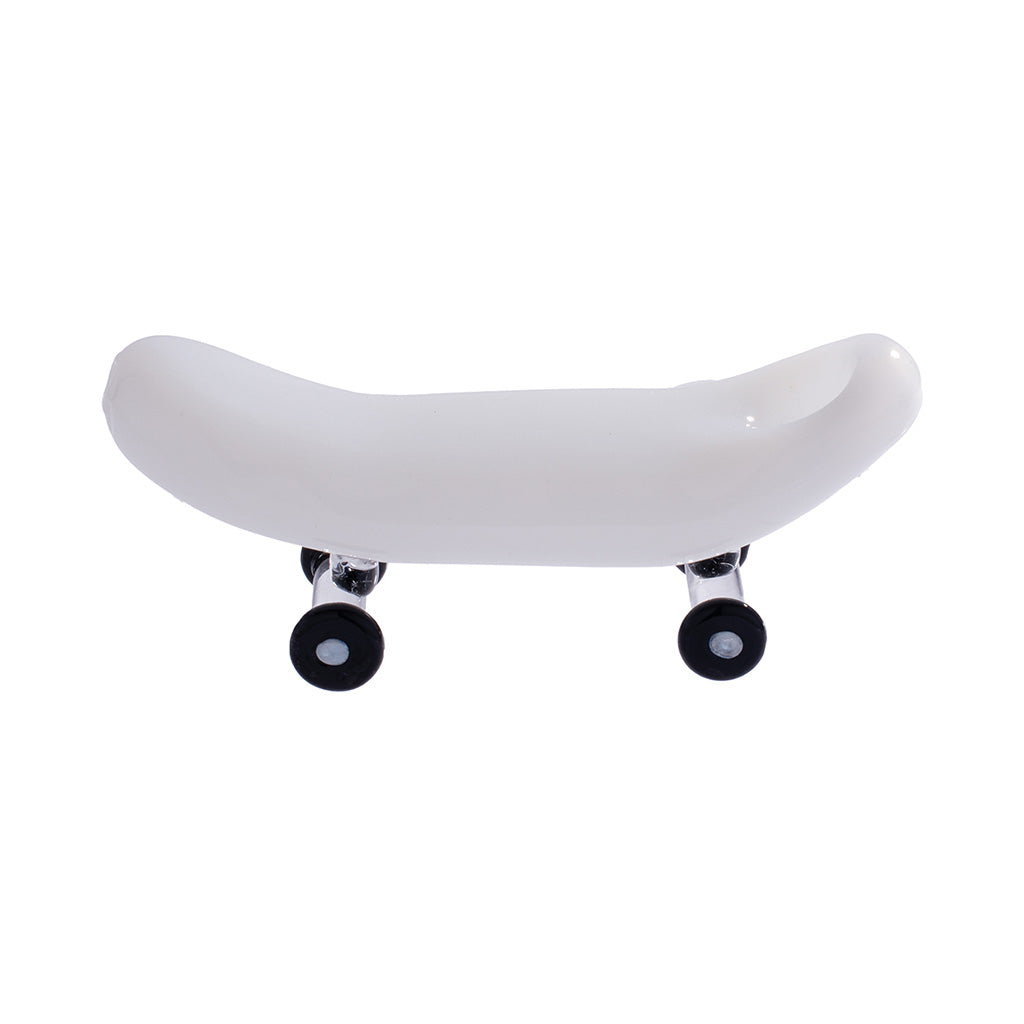 Shop White Skateboard glass hand pipe—portable, easy to use, clean hits. In stock with quick, discreet delivery.