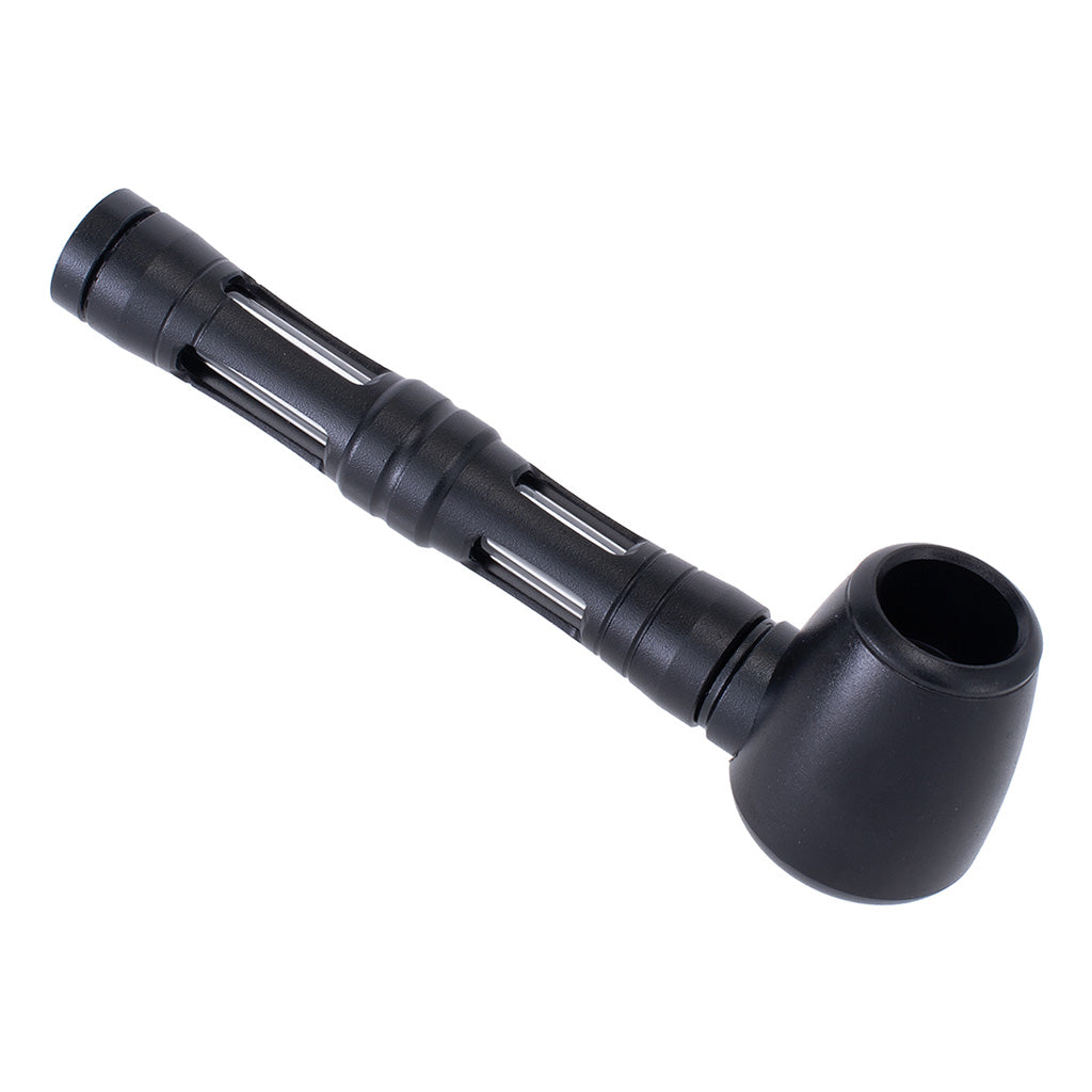 Disassembled Black Window Aluminium Glass Pipe – aluminum and glass smoking pipe