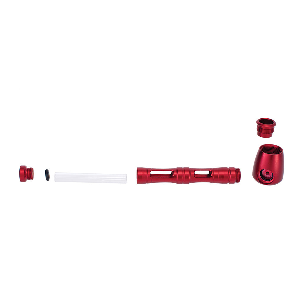 Red Window Aluminium Glass Pipe – strong and stylish smoking pipe design