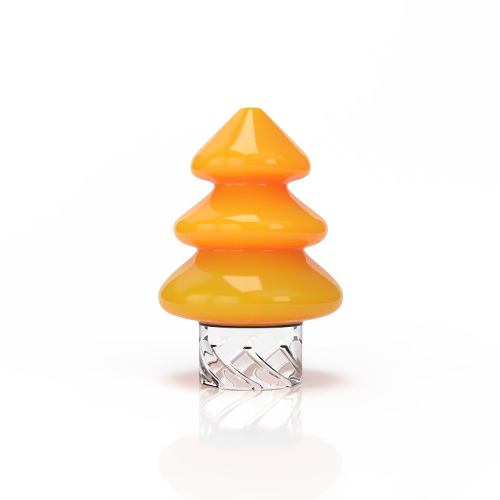 Yellow Glass Christmas Tree Top Cyclone Carb Cap Clean View