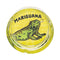 Yellow Mariguana Glass Ashtray top view, durable glass ashtray with iguana design, premium smoking accessory at Honeybee Herb. 
