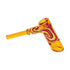 Honeybee Herb yellow Wig Wag Hammer Bubbler glass smoking pipe