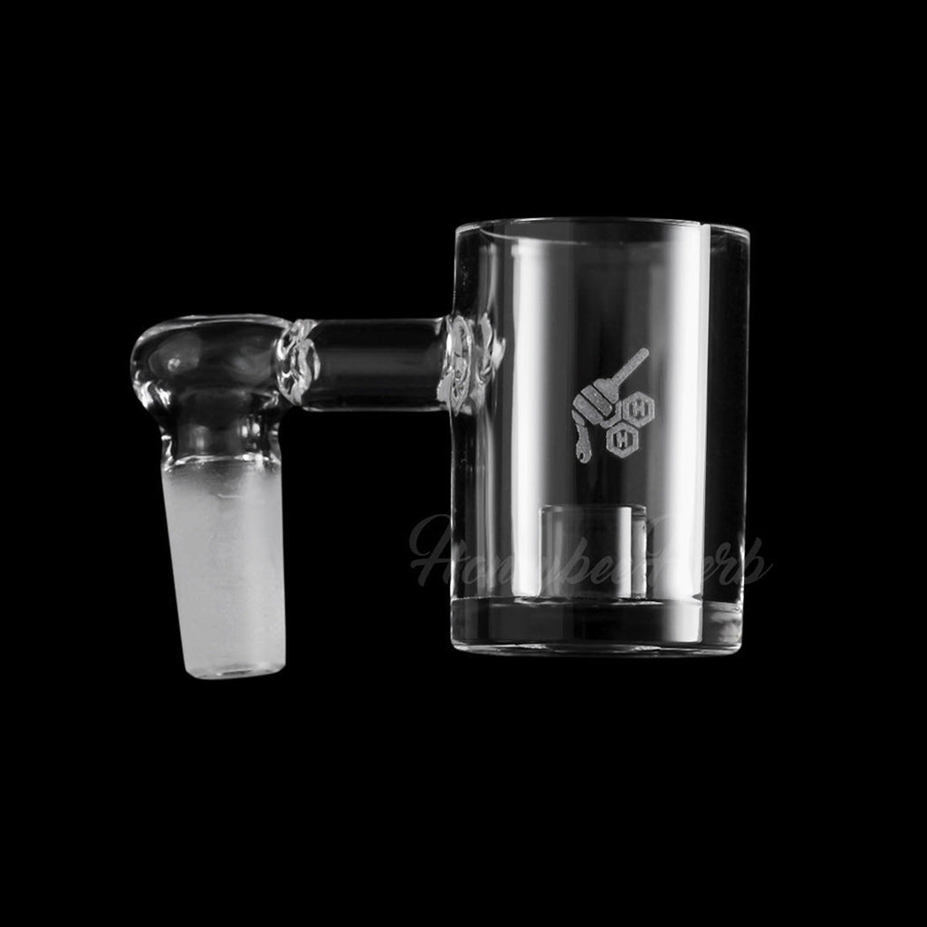 Honey & Milk Core Reactor Sidecar Quartz Banger 90 Degree Male & Female Joints for Dab Rigs Bongs | Honeybee Herb