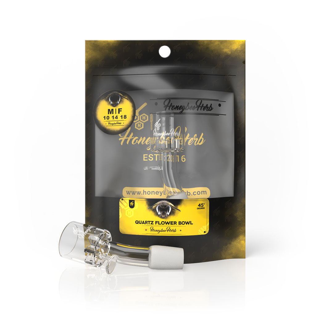 10mm 14mm 18mm Male And Female 45° Degree Frosted Joint Quartz Flower Bowl Packaging View