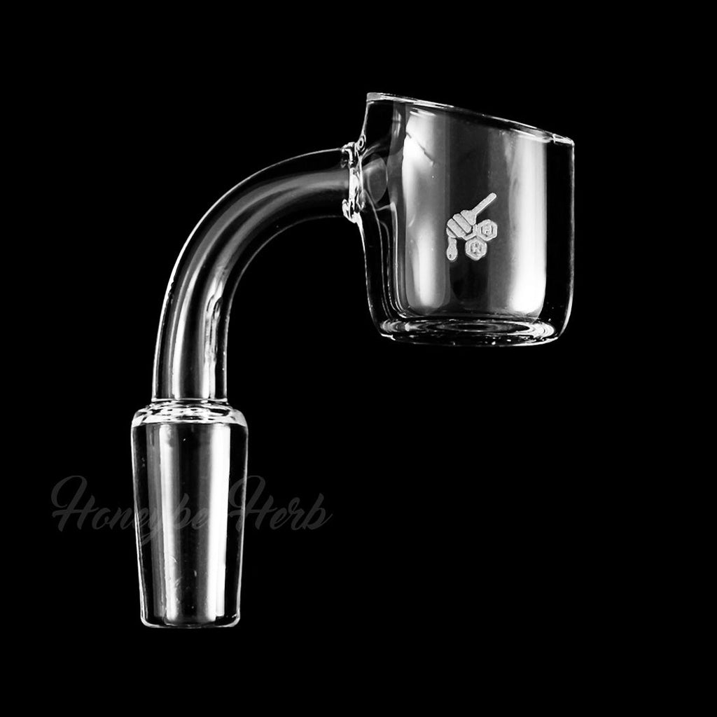 Thick Original Quartz Banger 90Â° Yellow Line with 10mm 14mm 18mm Male & Female Joints for Dab Rigs Bongs | Honeybee Herb