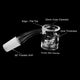 Honey Chamber Quartz Banger 45 Degree Yellow Line with 10mm 14mm 18mm Male & Female Joints for Dab Rigs Bongs | Honeybee Herb