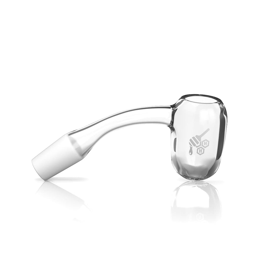 Honey Barrel Quartz Banger 45° Degree Yellow Line with 10mm 14mm 18mm Male & Female Joints for waterpipes | Honeybee Herb