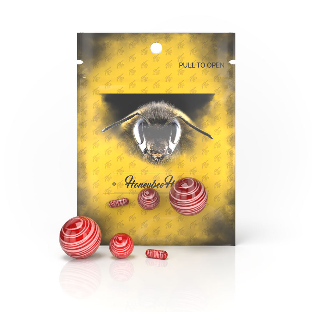 Dab Marble Sets Red Quartz & Dab Inserts for Quartz Bangers & Nails | Honeybee Herb