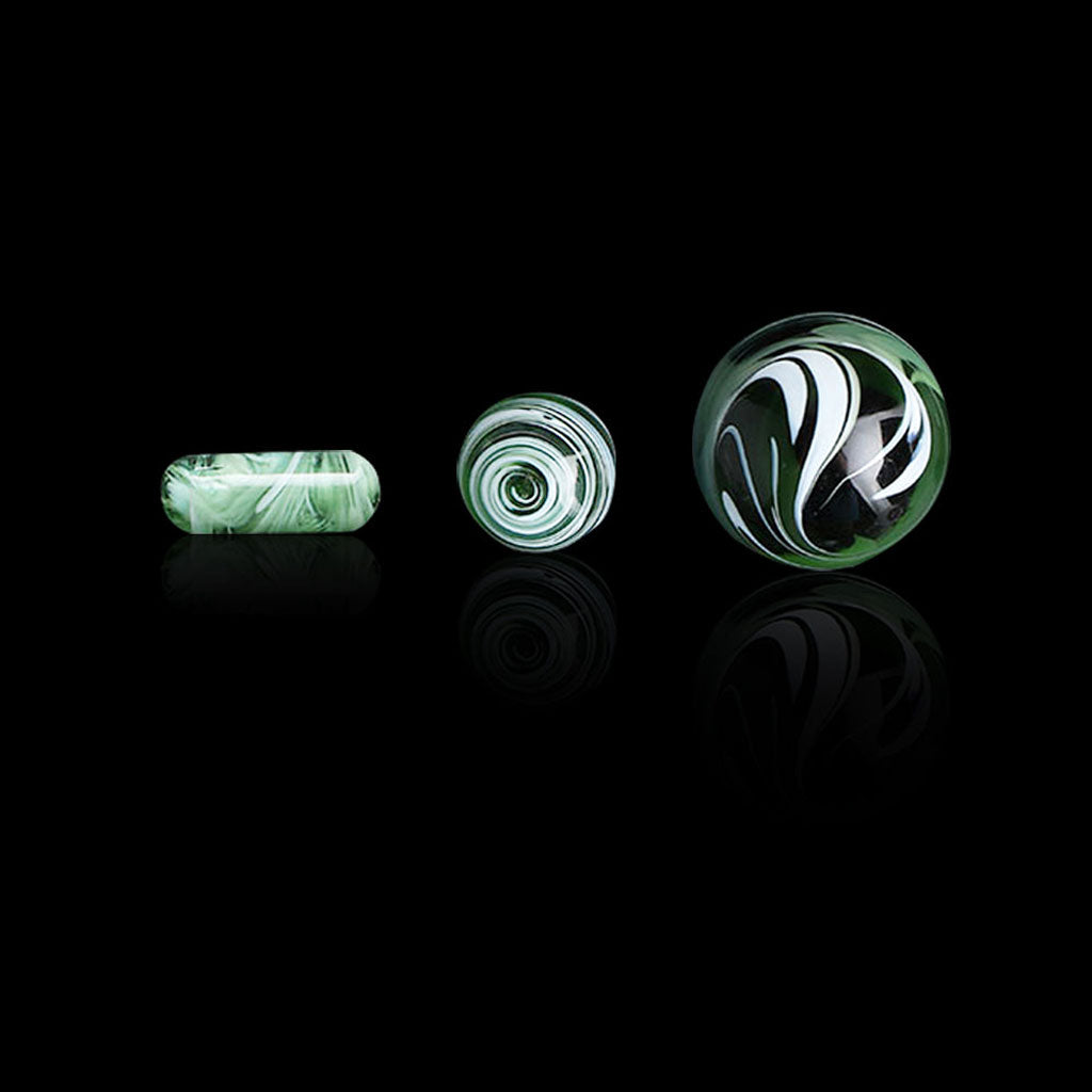 Dab Marble Sets Green Quartz & Dab Inserts Close View