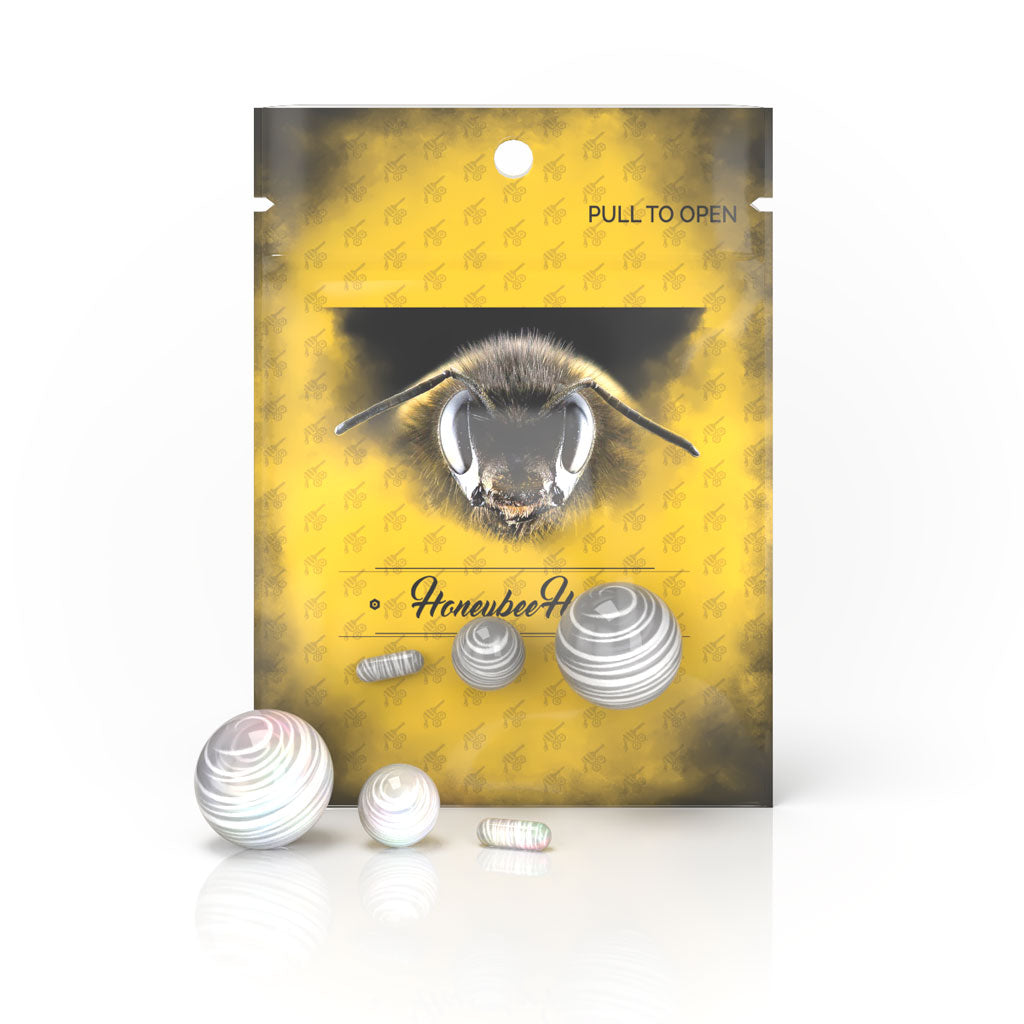 Dab Marble Sets White Quartz & Dab Inserts Yellow Packaging