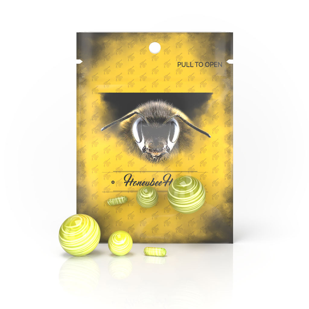 Dab Marble Sets Yellow Quartz & Dab Inserts for Quartz Bangers & Nails | Honeybee Herb