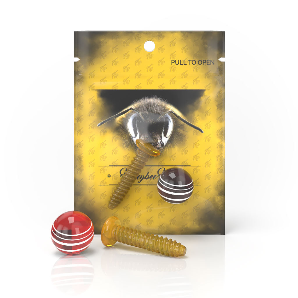 Dab Screw Sets Dab Inserts Amber Colour Yellow Packaging