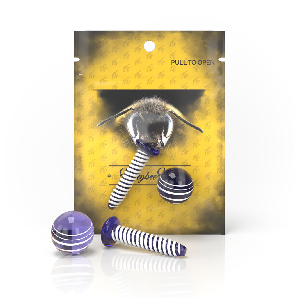 Dab Screw Sets Dab Inserts Blue for Quartz Bangers & Nails | Honeybee Herb