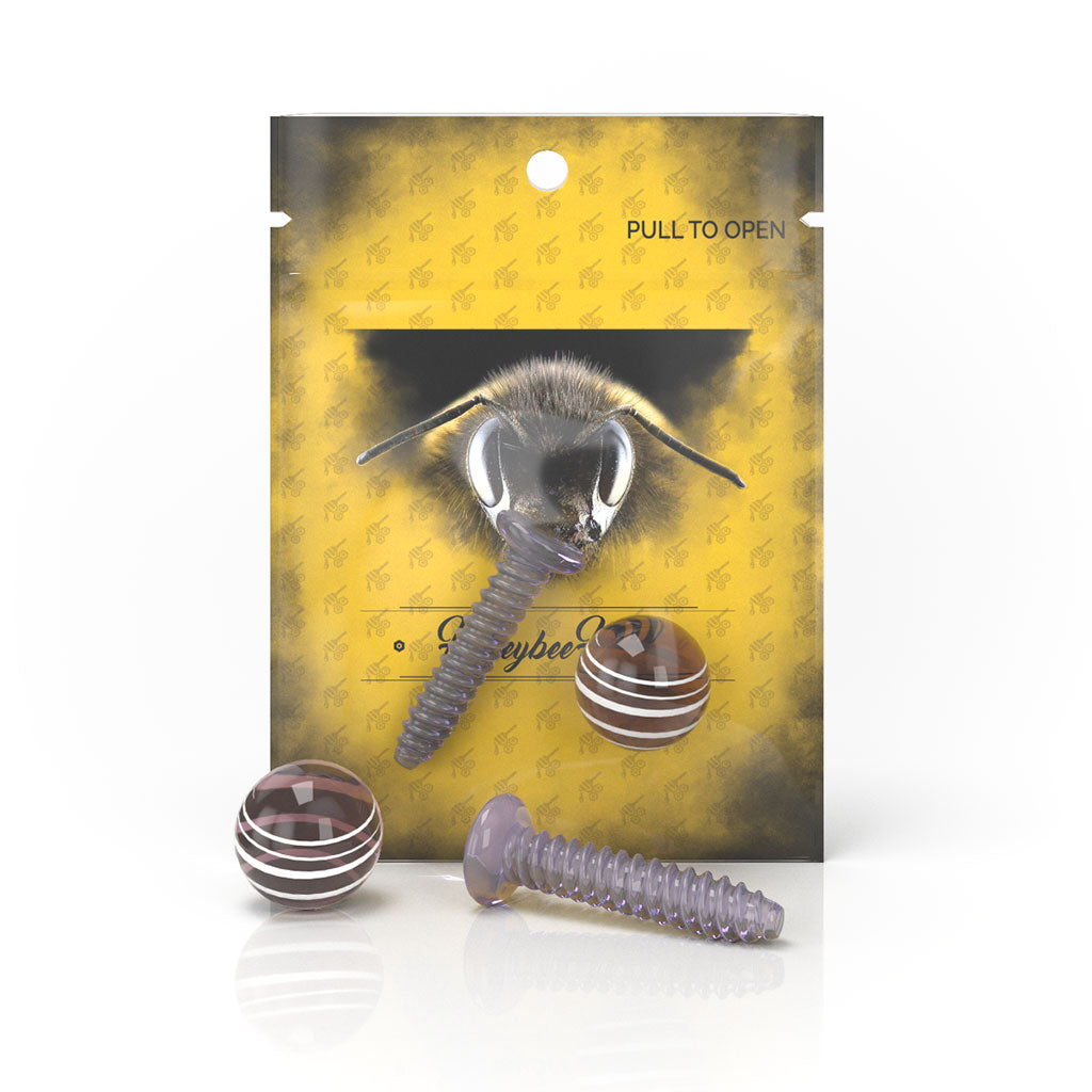 Dab Screw Sets Dab Inserts Lilac Colour Yellow Packaging