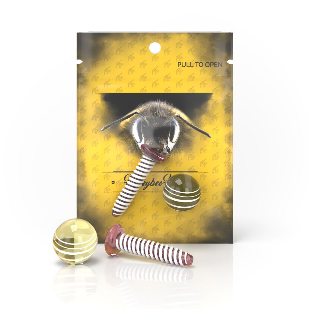 Dab Screw Sets Dab Inserts Pink Colour Yellow Packaging