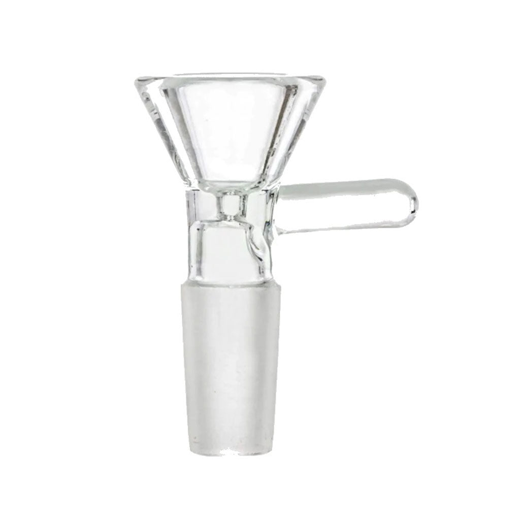 Cone Shape Frosted Male Joint Clear Slide Bong Flower Bowl