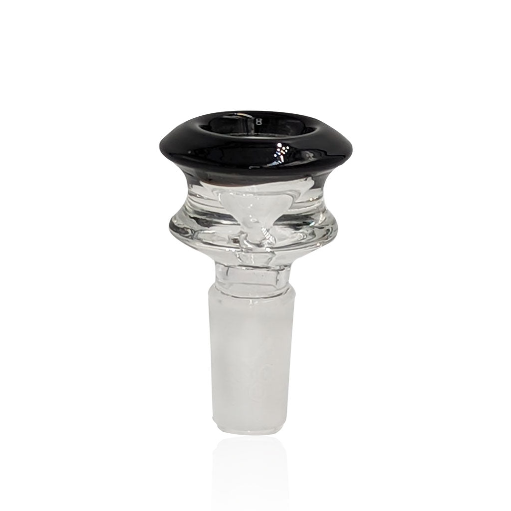 14mm Male Frosted Joint FB-3 Black Glass Flower Bong Bowl Packaging & Product Zoom View