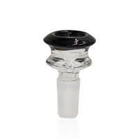 Thumbnail for 14mm Male Frosted Joint FB-3 Black Glass Flower Bong Bowl Packaging & Product Zoom View