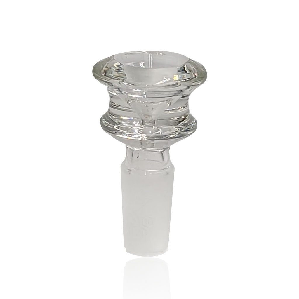 Glass Flower Bowl for bong with 14mm male joint | Clear FB-3 Flower Bong Bowl - Honeybee Herb