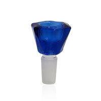 Thumbnail for Hexagon Shaped 14mm Male Frosted Joint Blue Glass Bong Flower Bowl