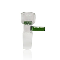 Thumbnail for Slide Glass Snowflake Filter 14mm Male Green  Bong Bowl