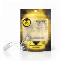Thumbnail for Honey Bevel Bowl Quartz Banger 45° Degree Yellow Line with 10mm 14mm 18mm Male & Female Joints | Honeybee Herb