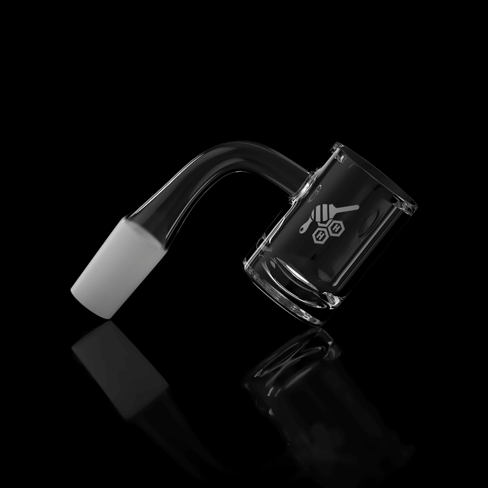 Honey Hybrid Quartz Banger 90Â° Degree Yellow Line with 10mm 14mm 18mm Male & Female Joints for waterpipes | Honeybee Herb