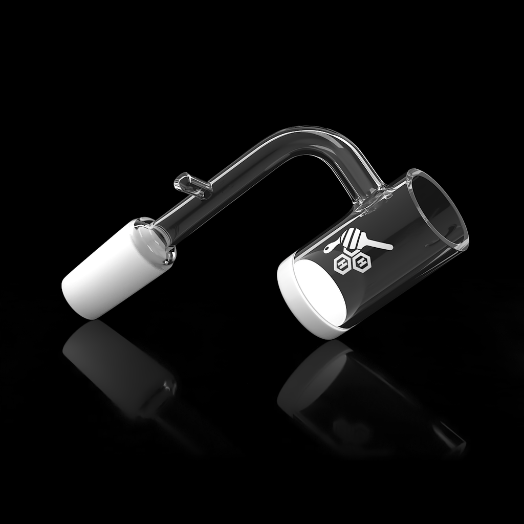 Honey & Milk Enail Quartz Banger 90Â° Degree Yellow Line with 10mm 14mm 18mm Male & Female Joints for waterpipes | Honeybee Herb