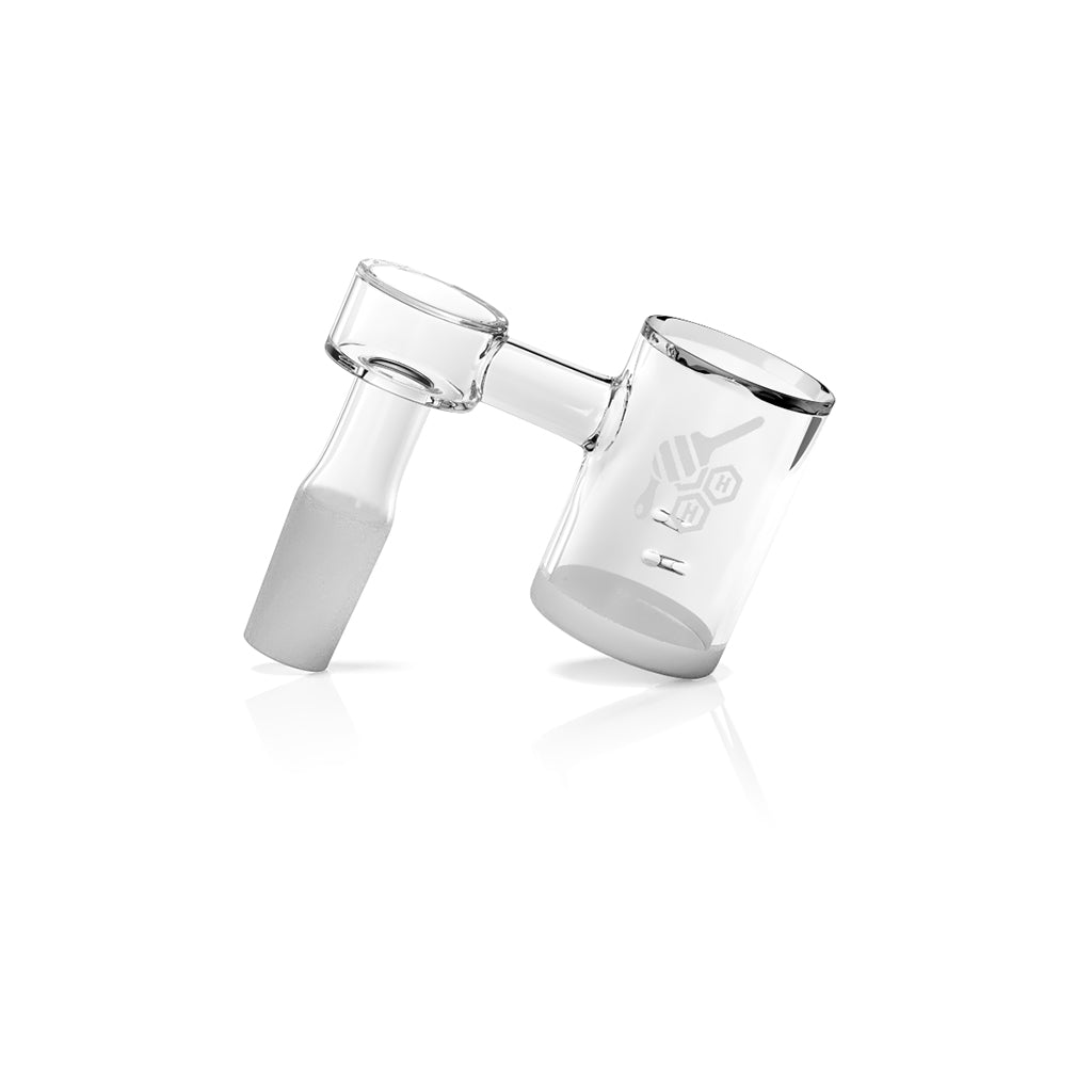 Honey & Milk Bevel Whirlwind Sidercar Quartz Banger 90 Degree YL with 14mm 18mm Male Joints For Water Pipes, Bong & Dab Rigs | Honeybee Herb