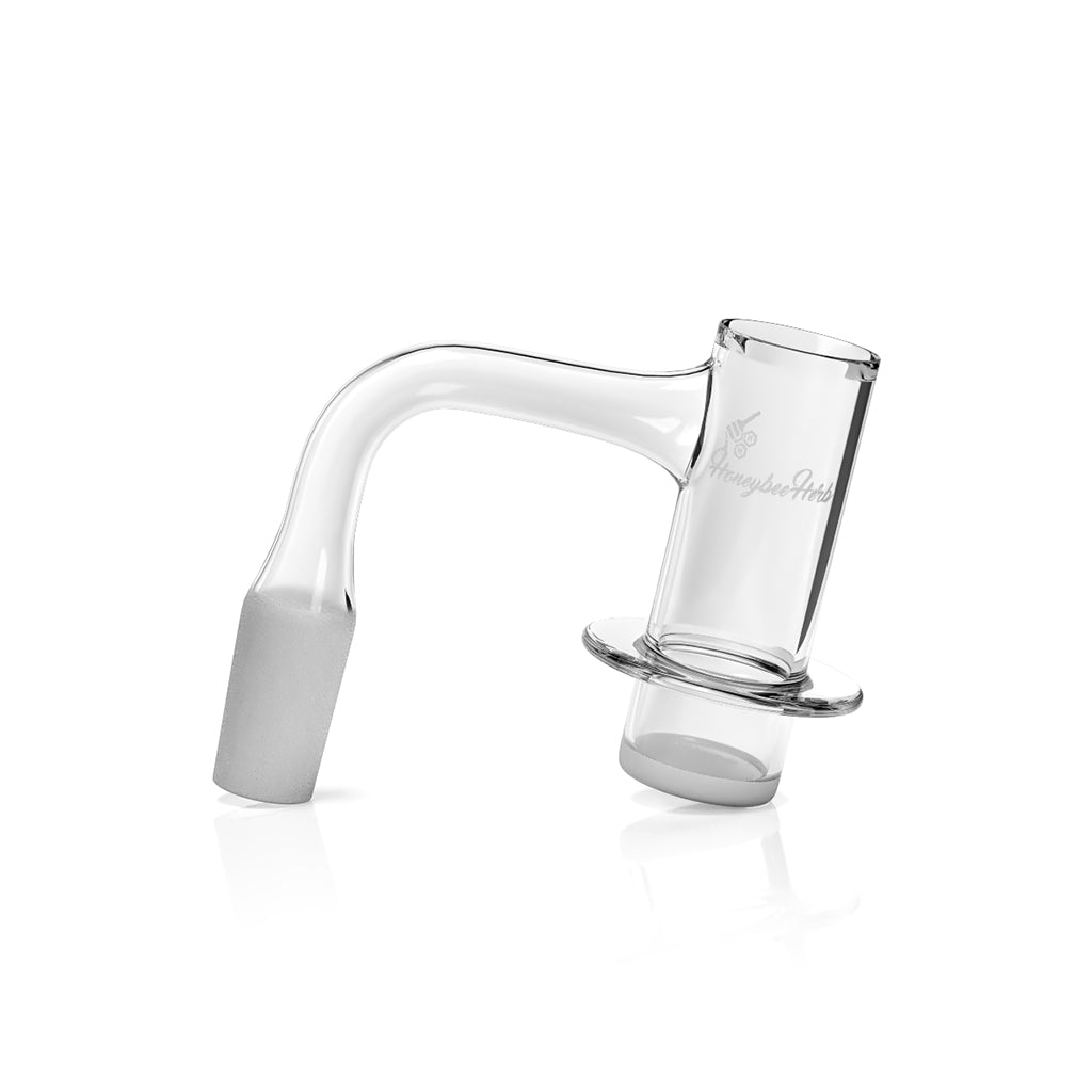 Honey & Milk Halo Quartz Banger 90 Degree Black Line with 14mm Male Joints for Dab Rigs Bongs | Honeybee Herb