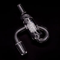 Thumbnail for Honey Recycler Quartz Banger 90Â° Yellow Line with 10mm 14mm 18mm Male & Female Joints for Dab Rigs Bongs | Honeybee Herb