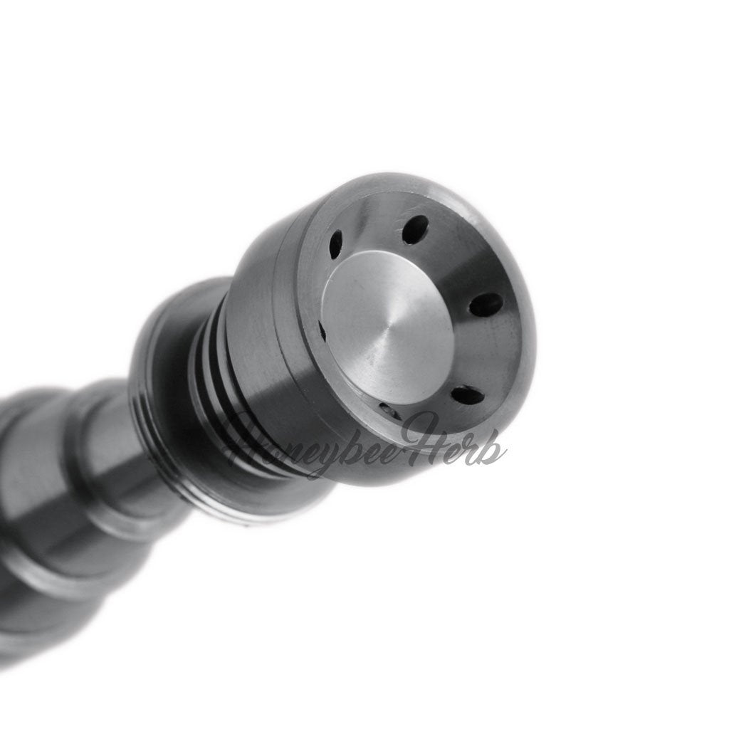 Titanium Silver 6 in 1 Skillet Dab Nail Compatible With 10mm 14mm 18mm Male & Female Joint For Bongs | Honeybee Herb