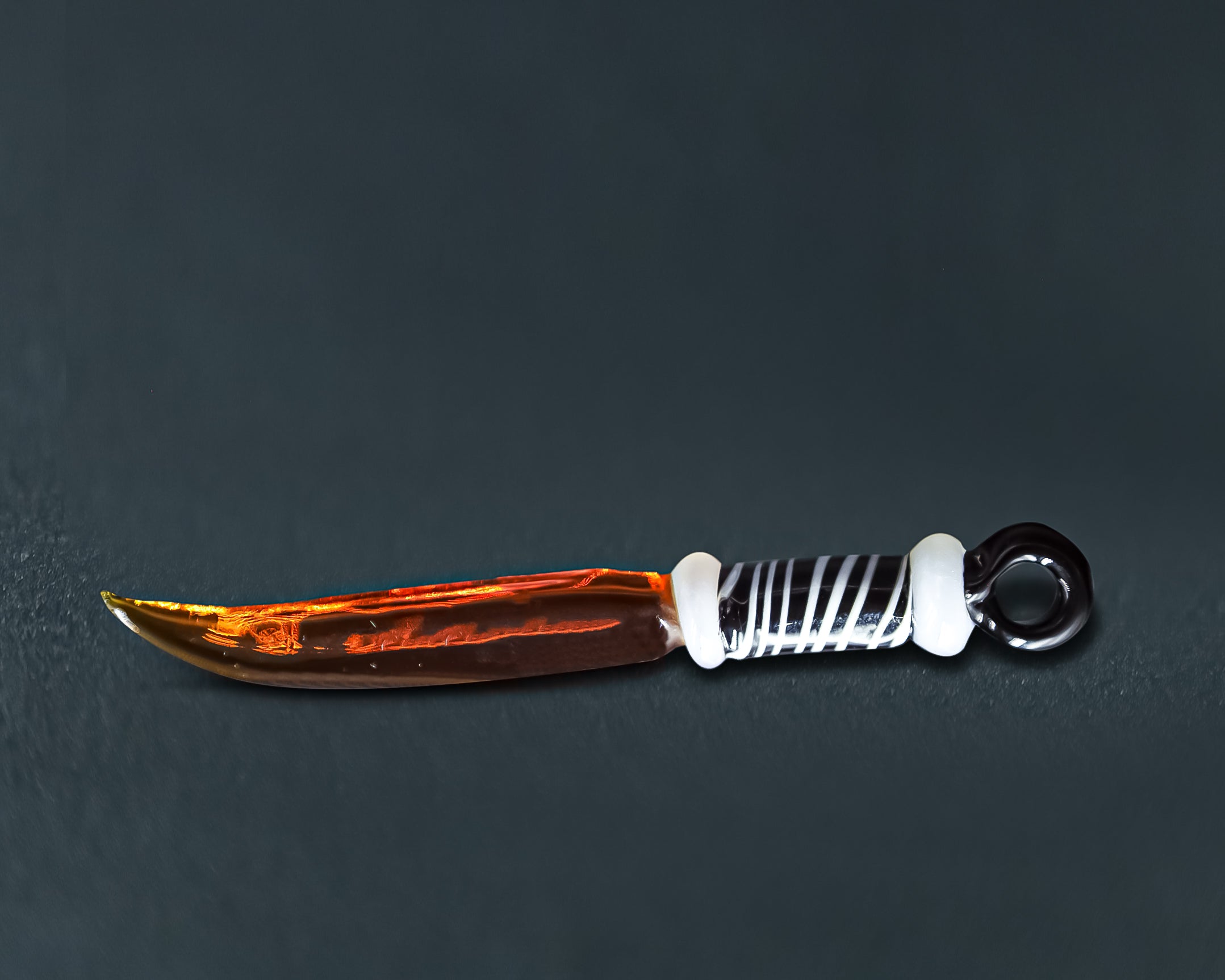 Red Color Glass Sword Dab Tool Horizontal Clear View