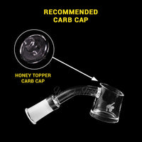 Thumbnail for Fat Bottom Quartz Banger 45Â° Degree Yellow Line with 10mm 14mm 18mm Male & Female Joints for waterpipes | Honeybee Herb
