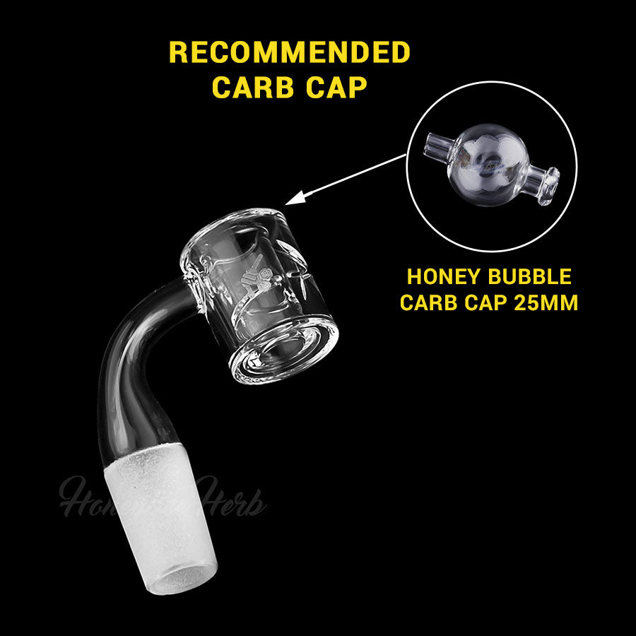 Honey Chamber Quartz Banger 90Â° Degree Yellow Line with 10mm 14mm 18mm Male & Female Joints for waterpipes | Honeybee Herb